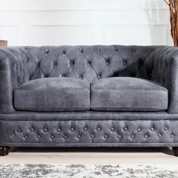 Sedacia súprava 37390 Chesterfield 2-sedenie Antik šedá