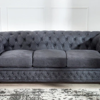 Sedacia súprava 37391 Chesterfield 3-sedenie Antik šedá