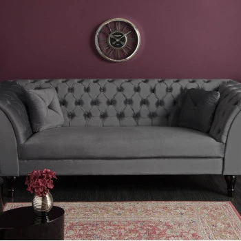 Sedacia súprava 40148 225cm Paris - Zamat striebornošedá