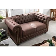 Sedacia súprava 40653 Chesterfield 2-sedenie Vintage Hnedá