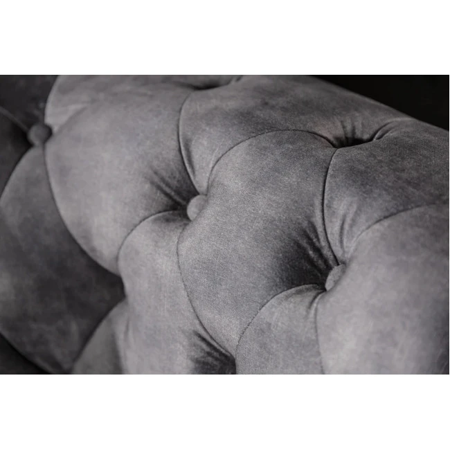 Sedacia súprava 41215 Chesterfield 3-sedenie Zamat Šedá