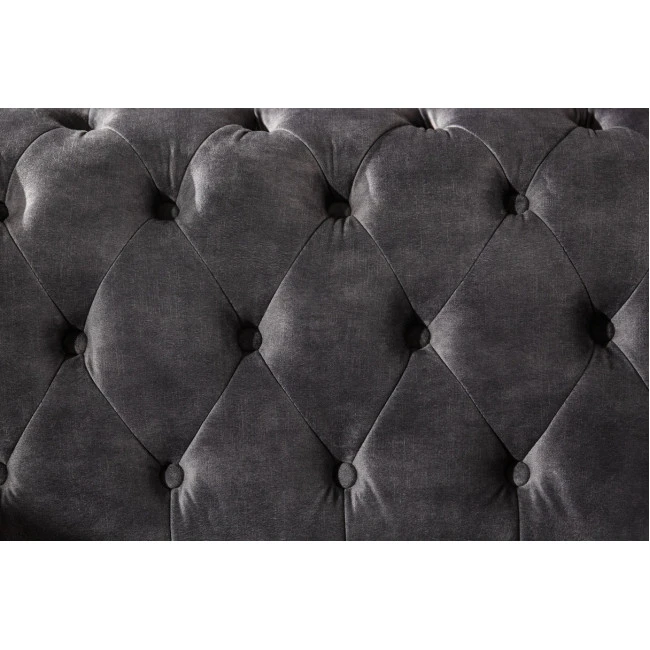 Sedacia súprava 41215 Chesterfield 3-sedenie Zamat Šedá