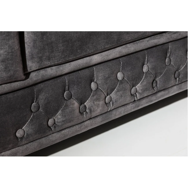 Sedacia súprava 41215 Chesterfield 3-sedenie Zamat Šedá