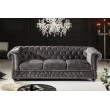Sedacia súprava 41215 Chesterfield 3-sedenie Zamat Šedá