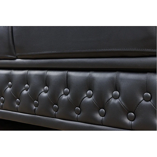 Sedacia súprava 41447 Chesterfield 3-sedenie Antique Čierna
