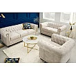 Sedacia súprava 42310 Chesterfield 3-sedenie Zamat Champagner