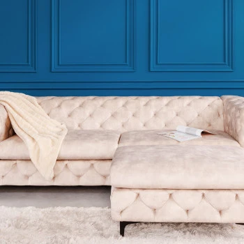 Sedacia súprava 42641 235cm Modern Barock Zamat Champagner
