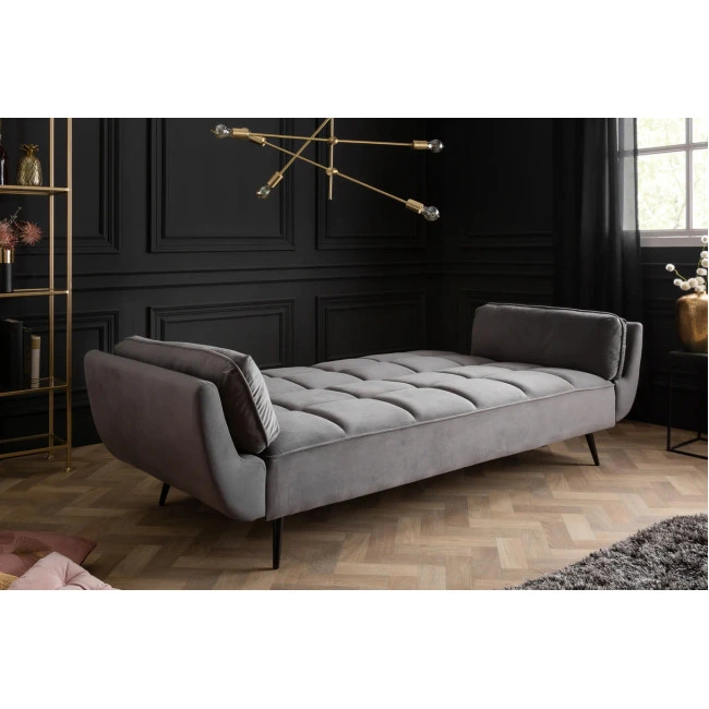Sedacia súprava rozkladacia 40567 Boutique 3-Sedenie Zamat-Šedá