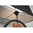 Stojaca lampa 40398 Elements 147cm Čierna Drevo Acacia
