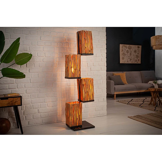 Stojaca lampa 40504 Euphoria 154cm Prírodná Logan Drevo