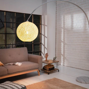 Stojaca lampa 40685 Cocooning 205cm Biela