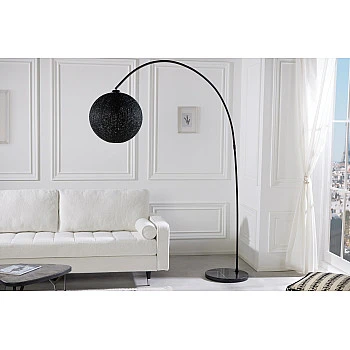 Stojaca lampa 40686 Cocooning 205cm Čierna