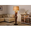 Stojaca lampa 42004 Wild Nature 150cm Béžová-Drevo Teak