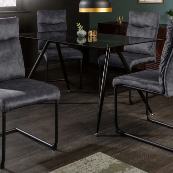 Stolička 41168 Comfort Zamat Šedá