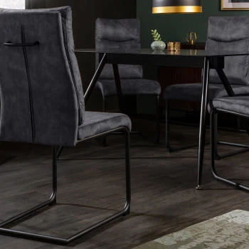 Stolička 41168 Comfort Zamat Šedá