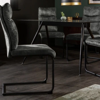 Stolička 41170 Comfort Zamat Tmavozelená
