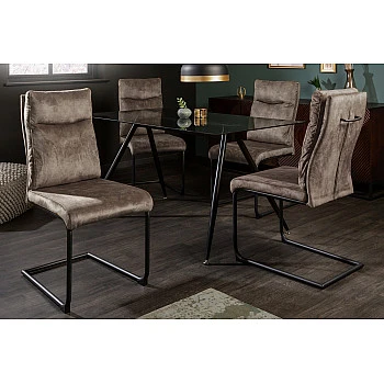 Stolička 41172 Comfort Zamat Taupe antik