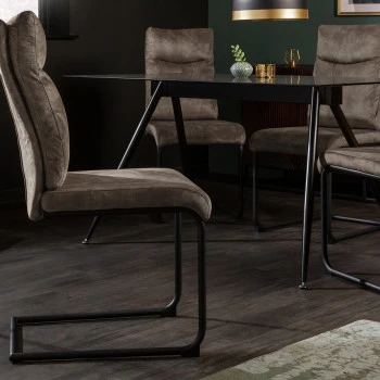 Stolička 41172 Comfort Zamat Taupe antik