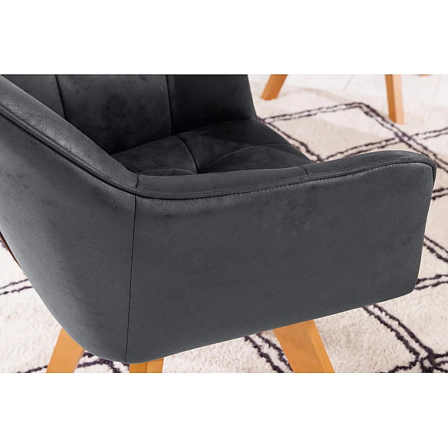Stolička 42388 Loft Mikrofaser Antik Šedá