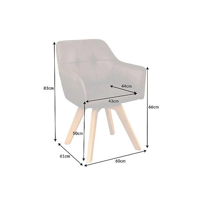 Stolička 42389 Loft Mikrofaser Antik Hnedá
