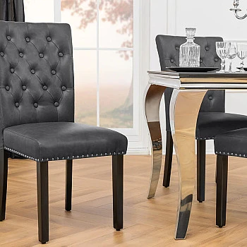 Stolička 44588 Castle Vintage Black