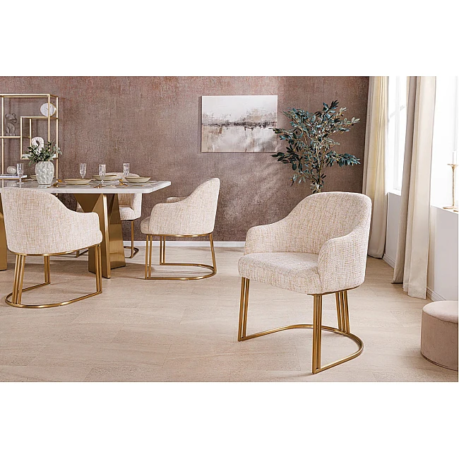 Stolička 45927 Art Living Látka Chenille Béžová