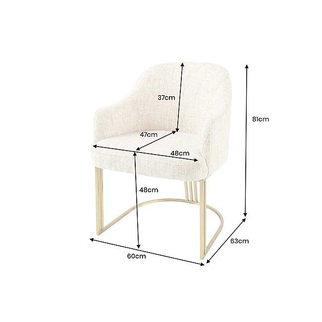 Stolička 45927 Art Living Látka Chenille Béžová