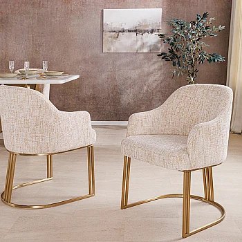Stolička 45927 Art Living Látka Chenille Béžová 
