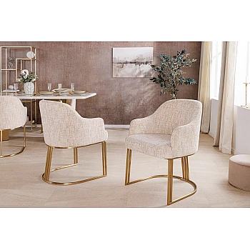 Stolička 45927 Art Living Látka Chenille Béžová 