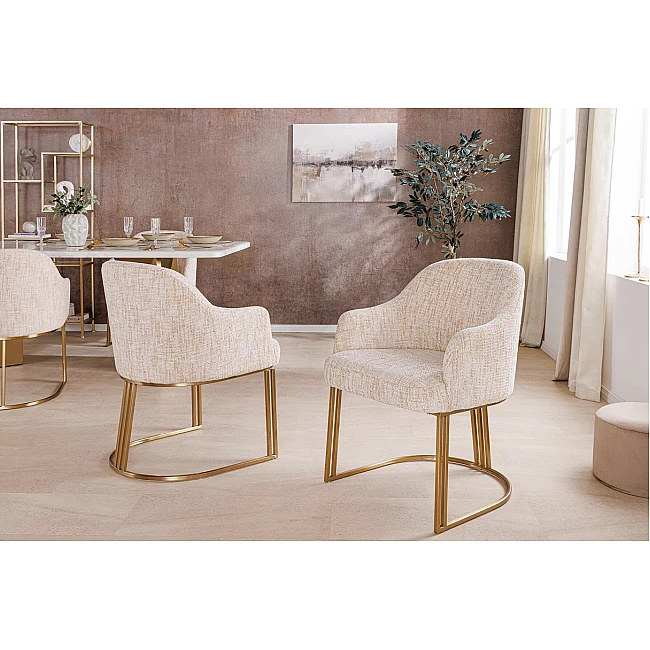 Stolička 45927 Art Living Látka Chenille Béžová