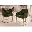 Stolička 45928 Art Living Látka Chenille Zelená