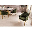 Stolička 45928 Art Living Látka Chenille Zelená