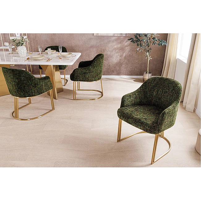 Stolička 45928 Art Living Látka Chenille Zelená