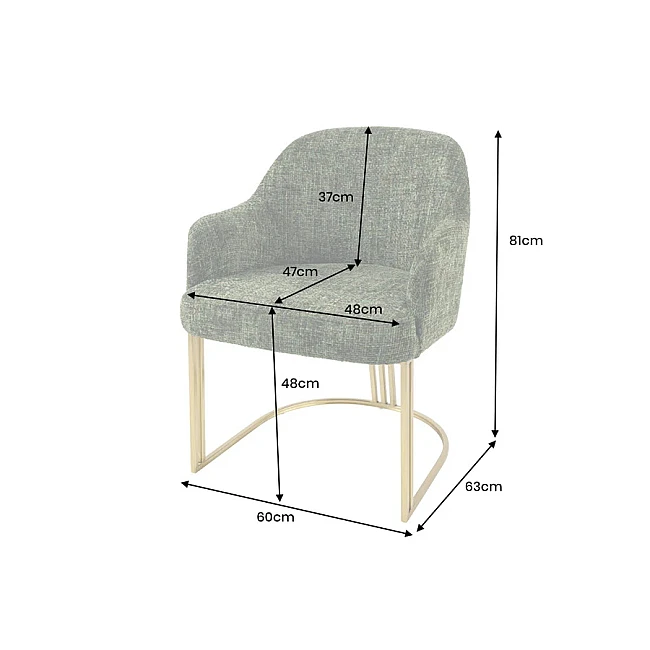 Stolička 45928 Art Living Látka Chenille Zelená