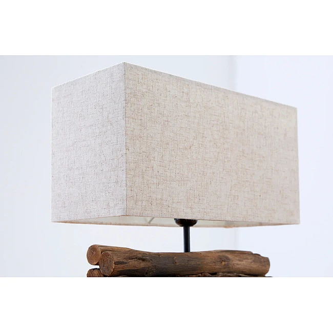 Stolová lampa 19477 Masív drevo/Bežová