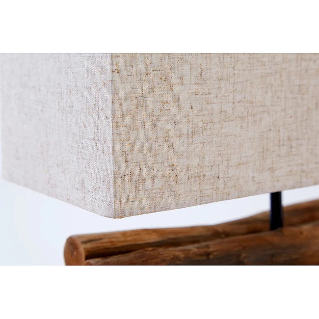 Stolová lampa 19477 Masív drevo/Bežová