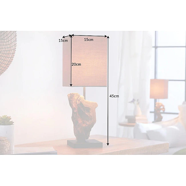 Stolová lampa 19478 Masív drevo Bežová