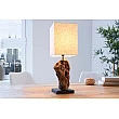 Stolová lampa 19478 Masív drevo Bežová