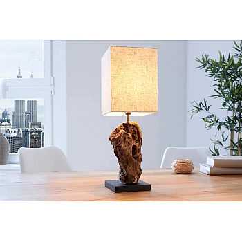 Stolová lampa 19478 Masív drevo Bežová