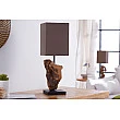 Stolová lampa 19479 Masív drevo Hnedá