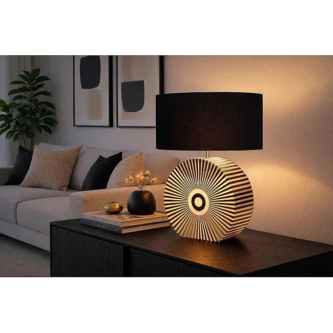 Stolová lampa 48097 Harmony Čierna Biela