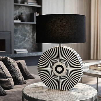 Stolová lampa 48097 Harmony Čierna Biela