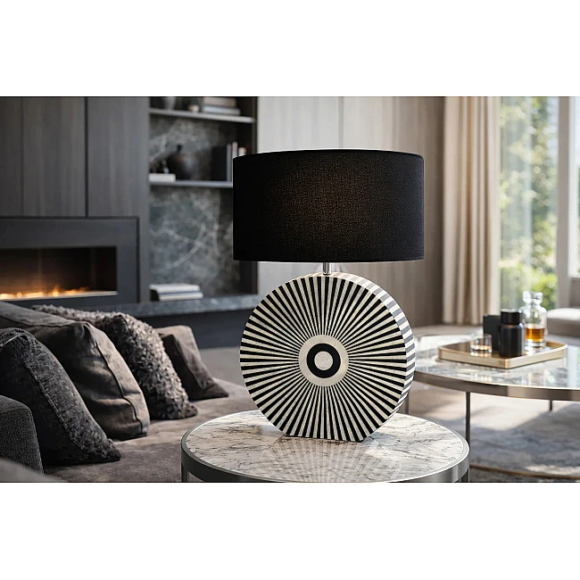 Stolová lampa 48097 Harmony Čierna Biela