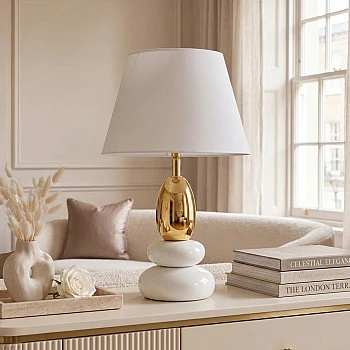 Stolová lampa 70018 Zen Biela Zlatá