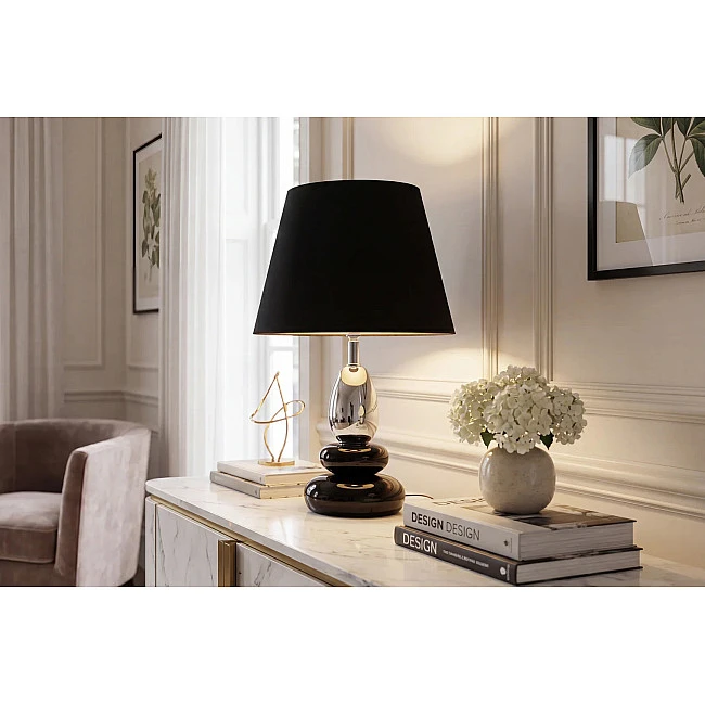 Stolová lampa 70019 Zen Čierná Strieborná