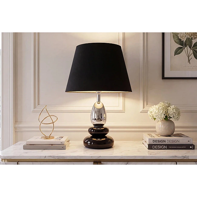Stolová lampa 70019 Zen Čierná Strieborná