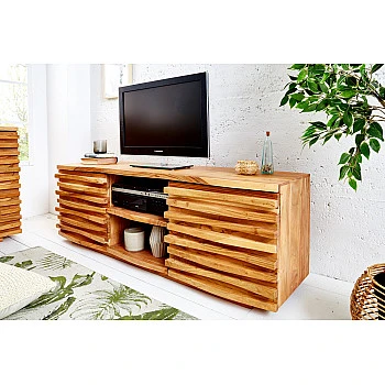 TV-skrinka 39737 150cm Relief Drevo Acacia - Skladom u nás v Žiline - 1Ks