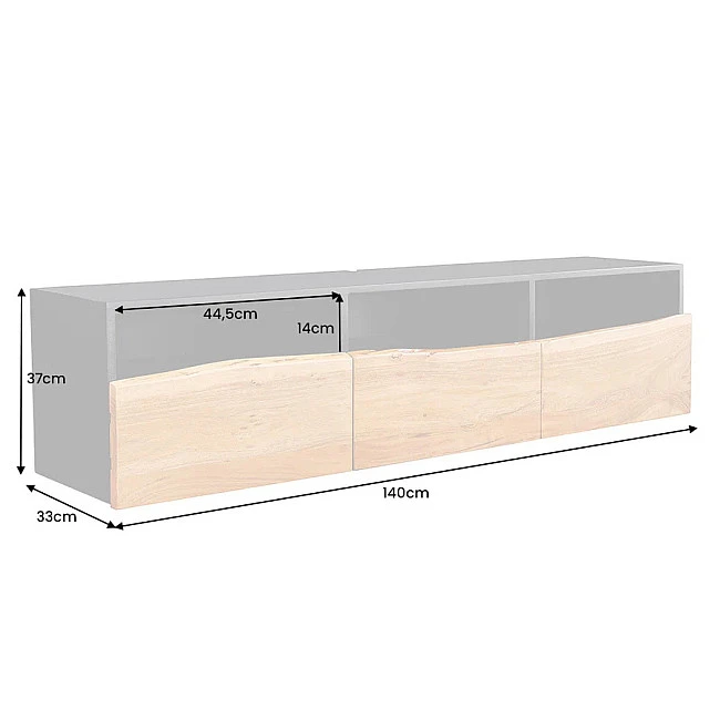 TV-skrinka 44057 Artwork 140cm Drevo Acacia