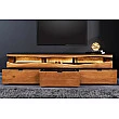 TV-skrinka Grand Acacia 44097 180cm Drevo Acacia