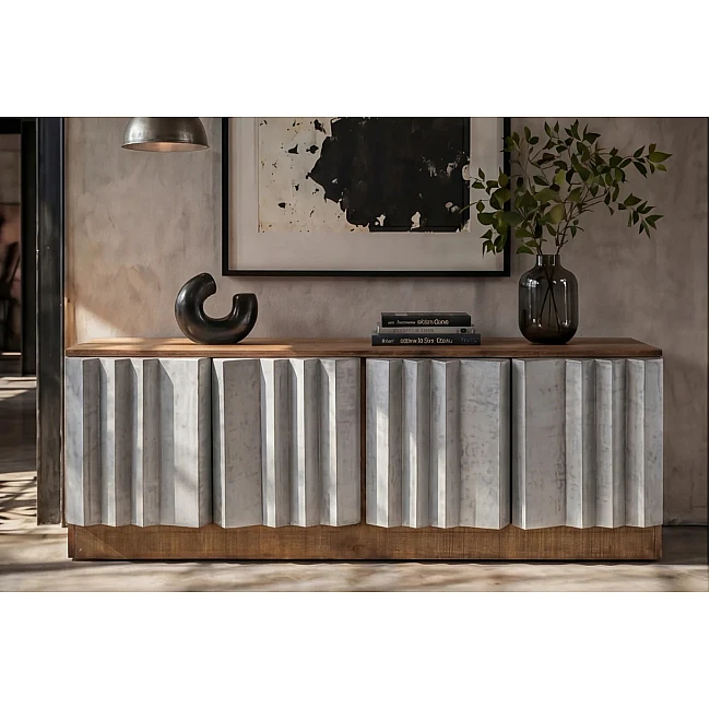 TV-komoda 44477 Zalvero 150cm Drevo Mango